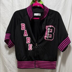 Thrill Black Jacket with Pink Accents